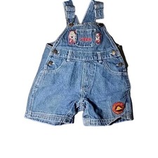 Short Overalls DenimTumble In The Jungle Boys 12 mos Zebra Vintage
