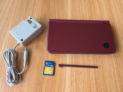 Nintendo DSi LL Wine Red - Tested Working + New Charger & Free Shipping