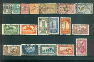 Morocco Lot of Old Stamps 4 Pictures