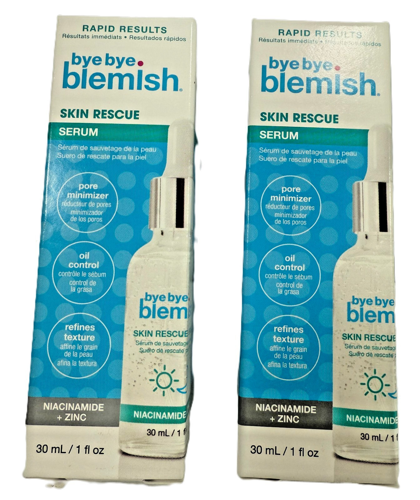 Bye Bye Blemish Skin Rescue Serum 30 ml/1 oz LOTE DE 2