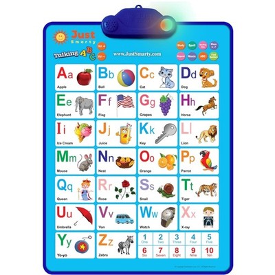 Toddler ABC & 123 Learning Poster with Interactive Light