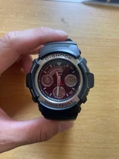 Casio G-Shock Digital Analog Watch Black Red, 20ATM, Shock Resistant, Used G1127