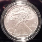 2008-W American Silver Eagle Burnished Reverse of  2007 - US Mint box & COA