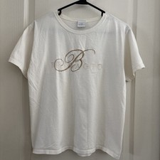 Vintage Bellagio Las Vegas T-Shirt Made in USA Cream Logo 1990s Retro Woman’s M