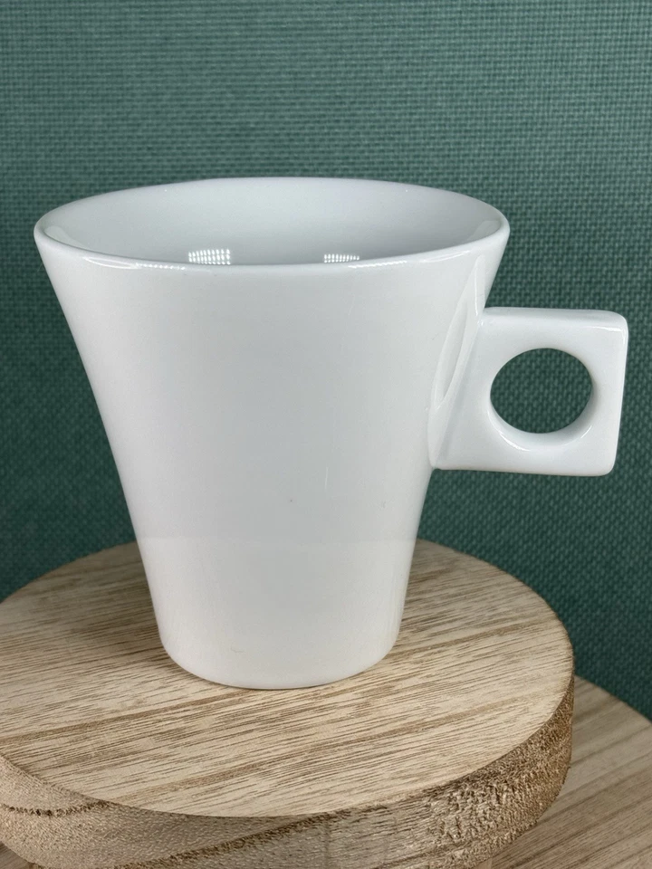 NESCAFÉ DOLCE GUSTO 10 cm Blanco Porcelana Latte Taza Blanco Mango Cuadrado Foto 2 de 4