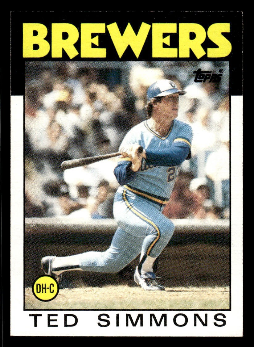 1986 Topps #237 Ted Simmons Card Milwaukee Brewers