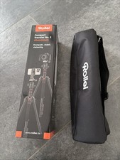 Rollei Compact Traveler No. 2 Stativ Schwarz, 180cm Stativ Kamera 360° Kugelkopf