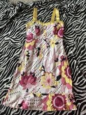 JohnPaulRichard Multicolor Floral Stretch Sundress Square Neck Spaghetti Strap 8