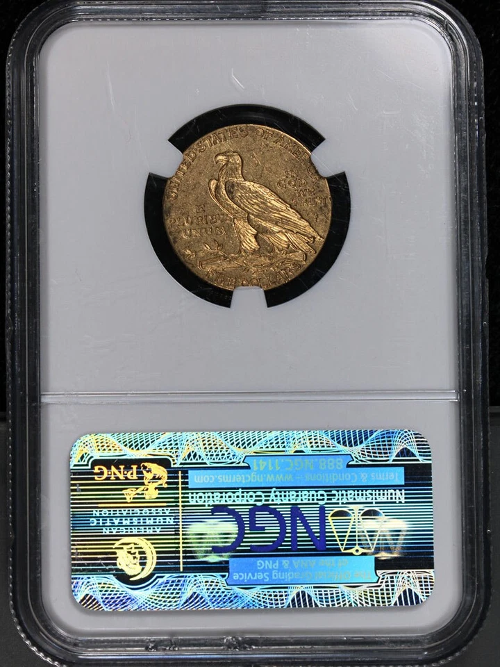 1908-P Indian Gold $5 NGC MS61 Decent Eye Appeal Nice Strike - Image 4 of 4