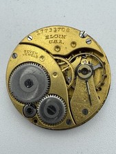 Vintage Elgin 0s 7J Grade 409 Pocket Watch Movement For Parts Or Repair