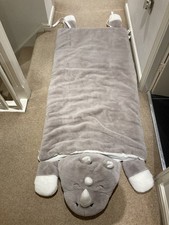 Kids Frolics Plush Novelty Fun Animal Sleeping Bag Grey Rhinoceros Soft Cosy