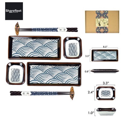 8 Stück Japanisches Keramik Sushi Platte Geschirr Set für Hochzeit Housewarmi...