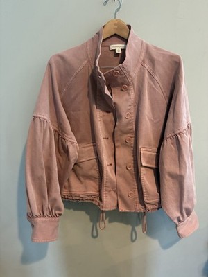 Nordstrom Melrose And Market Canvas Twill Utility Jacket Mauve Pink Size Large