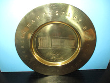 DDR Souvenir Messing Teller Palast der Republik Rar