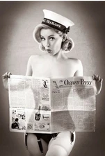 nice vintage woman retro WW2 Photo 8×10 print  photo037