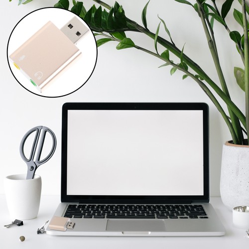 Carte Son Externe USB Pour Ordinateur Portable Adaptateur De Stéréo - Photo 2/10