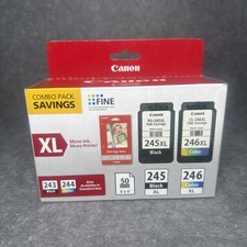 CANON 245XL Black  246XL Color Printer Ink Cartridge Combo Pack NEW Genuine