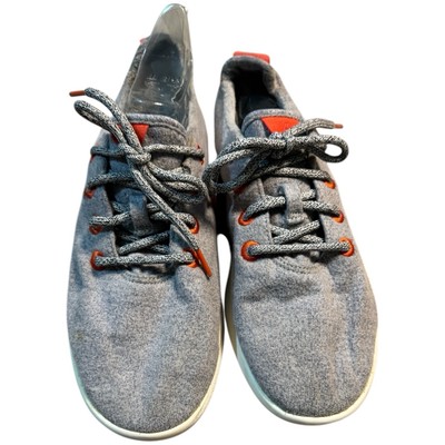 Allbirds Men's Wool Runner Sneakers - Lite Gray Orange Accents Size 10 WR M10