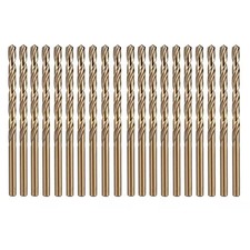 M35 Cobalt Drill Bits Set, 1/8 Inch, 20 Pieces, Hard Metal, Gold