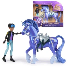 Unicorn Academy Set - Rory und Einhorn Storm mit echter Mähne und Schweif sowie