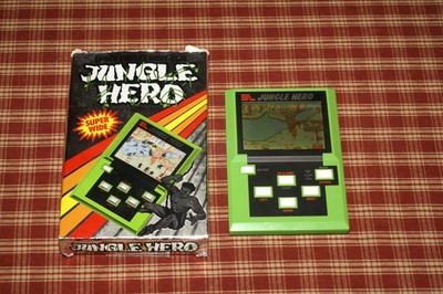 Vintage 1983 JUNGLE HERO Epoch Handheld LCD Video Game TESTED Clean with Box