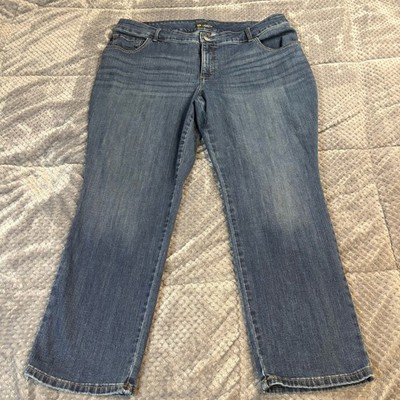 Lee Plus Instantly Slims Relaxed Fit Straight Leg Jeans Blue 20W 103080497