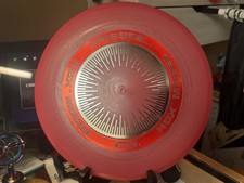 Wham-o Frisbee 165G HDX 80E mold red rose red ring silver chatter top