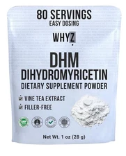 WHYZ DHM Dihydromyricetin Powder 100% Supplements For Wellness, Liver 28 Grams