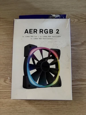 NZXT AER RGB 2 120mm RGB Case Fan 4-Pin PWM Black HF-28120-B1 - Image 1 of 4