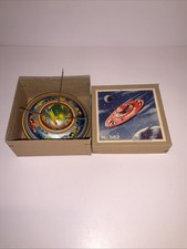 Vintage Tin Litho Apollo UFO Space Top Nr.562 Made in Western Germany w/ Box 4  