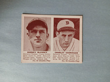 1941 Double Play Barney McCosky Charley Gehringer baseball card #53-54