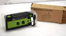 Radio Multi-Purpose Hand Crank Solar Emergency Radio Green MD-090P Camping