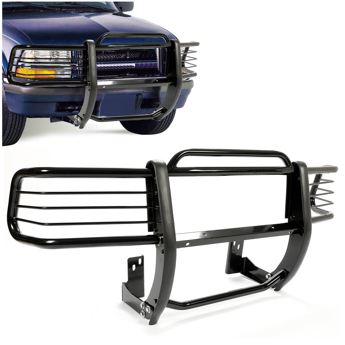 For 1998-2004 S10 Blazer⁄Truck Matte Black Horizontal Front Bumper
