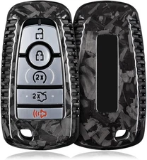 T-carbon Key Fob Cover Fits Ford Bronco Raptor with Forged Black