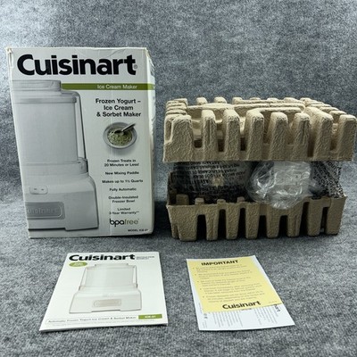 Ice Cream Maker Cuisinart ICE-21 Automatic Frozen Yogurt & Sorbet 1.5 Quarts