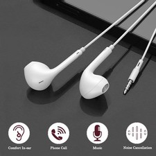 3.5mm Wired Earphones In-Ear Headset with Microphone Stereo Headphones