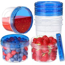 16 OZ Freezer Storage Containers, Small Plastic Containers with Twist Top Lids