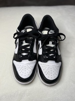 Nike Dunk Low GS White Black Panda Sneakers Youth Size 7Y CW1590-100 Shoes