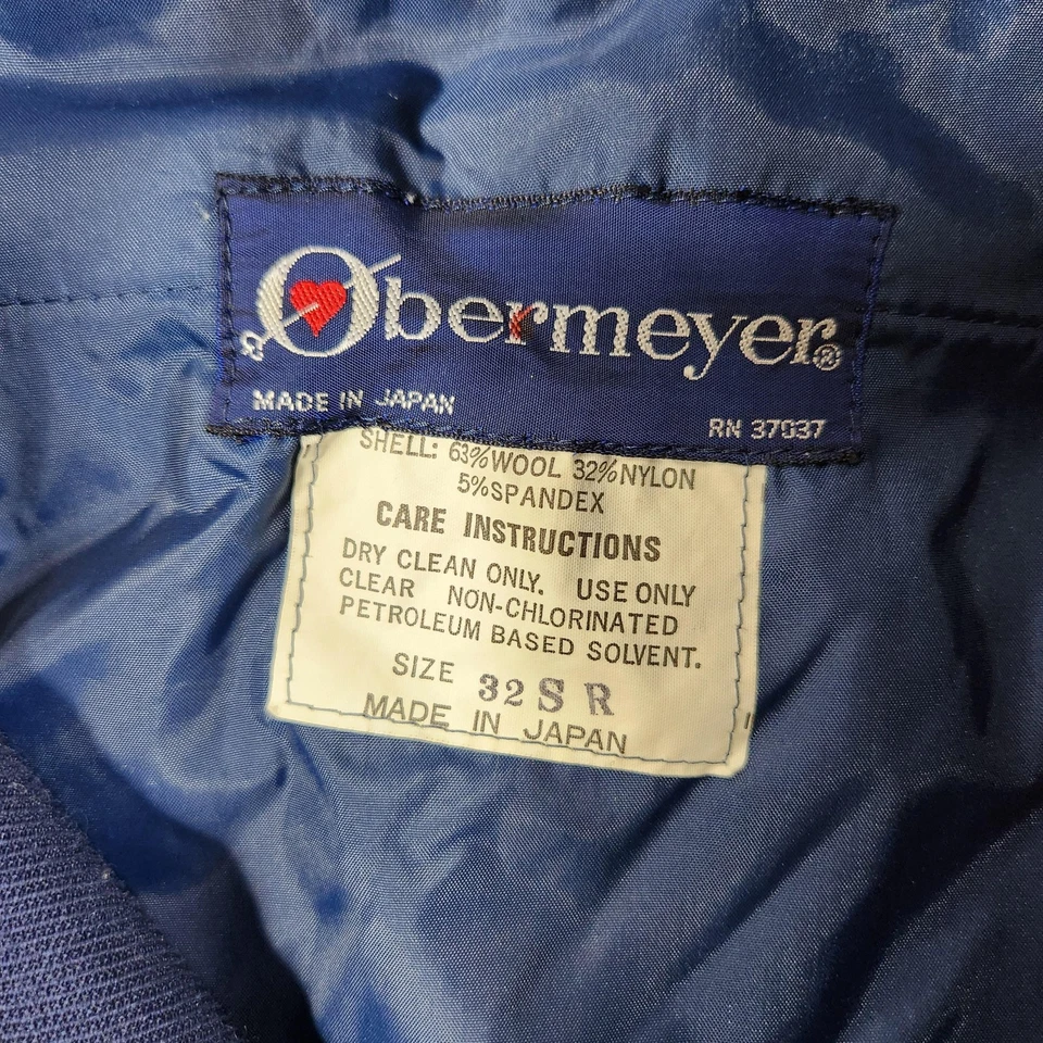 Pantalones de esquí Obermeyer vintage adulto 32SR mezcla de lana azul marino arco iris rayas Japón Foto 4 de 4