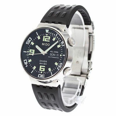 MIDO 8370 Day Date Automatic Men's Wristwatches Stainless steel rubber Rank  B