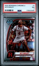 2024 BOWMAN CHROME UNIVERSITY #1 ACE BAILEY PSA 7