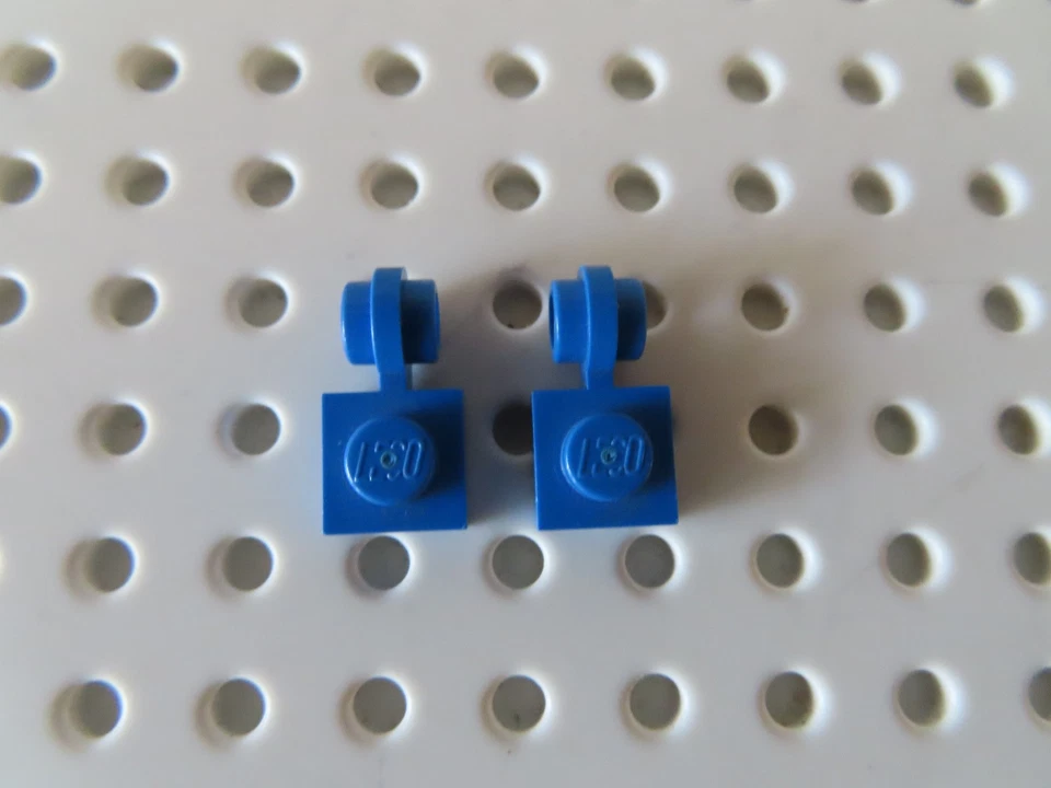 Lego 2 x Platte mit Öse Ring schmal 4081A 1x1 blau 6980 6872 6928 6951 - Bild 1 von 1