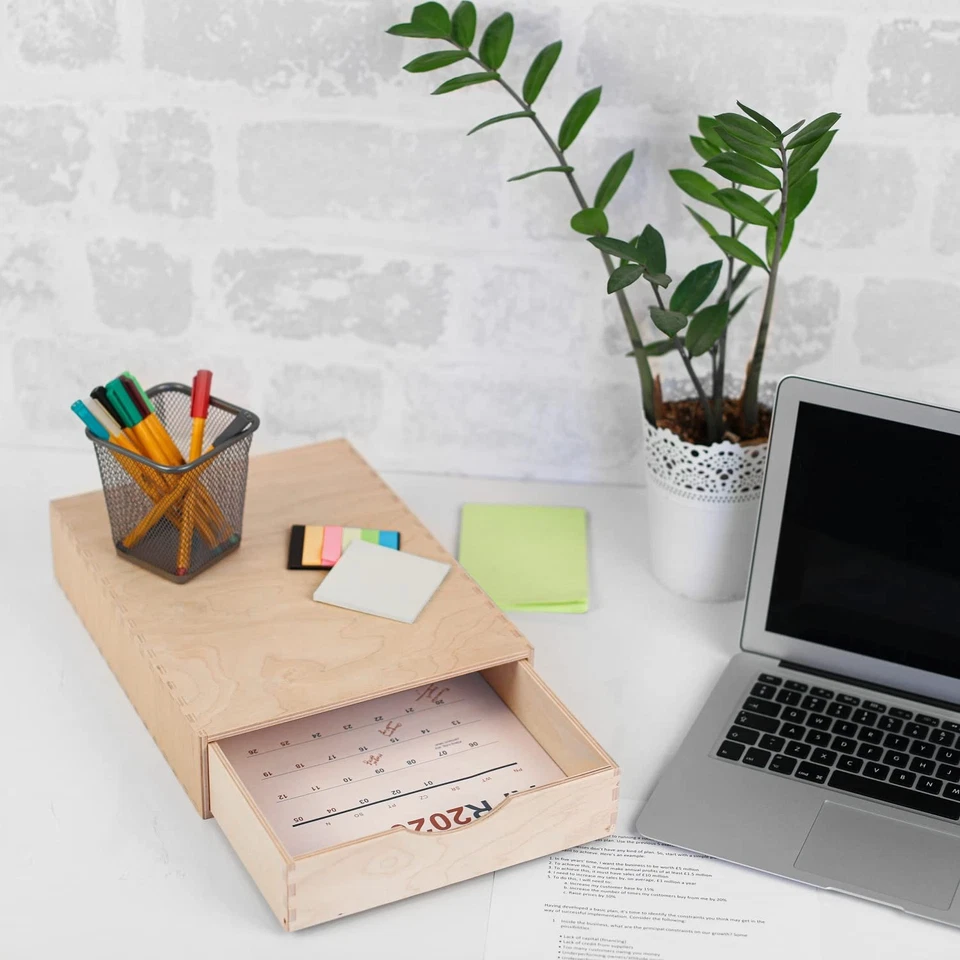 Большой деревянный комод | 12,99 x 9,84 x 2,75 дюйма | 1 отсек | стол... - Изображение 3 из 4