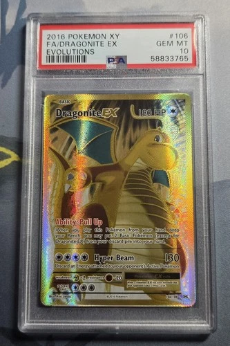2016 Pokemon XY Evolutions # 106 Full Art Dragonite EX PSA 10 GEM MINT