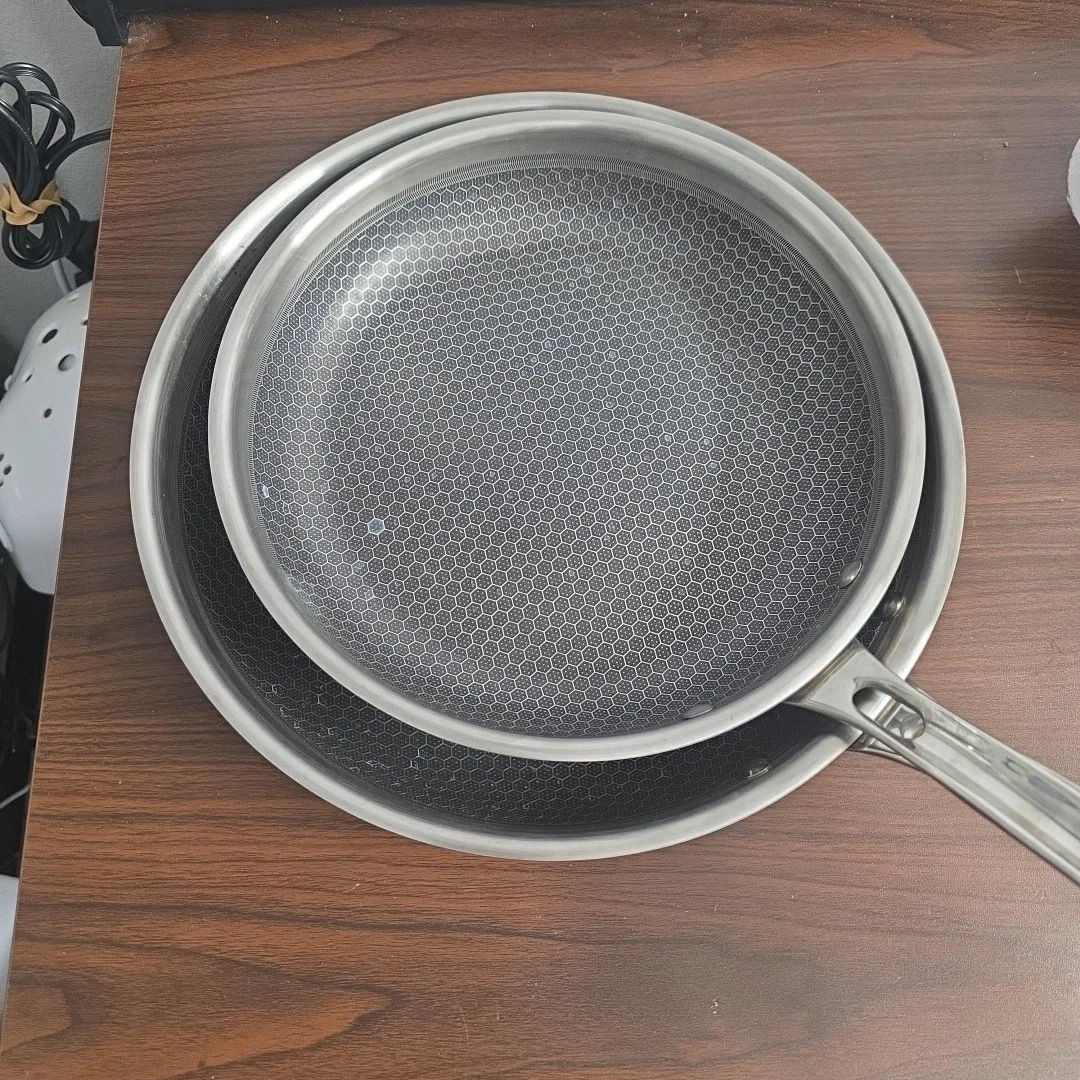 Viking 3-Ply Non Stick Frying Pans 2-Piece Hybrid Plus Stainless Steel 9.5 & 11"