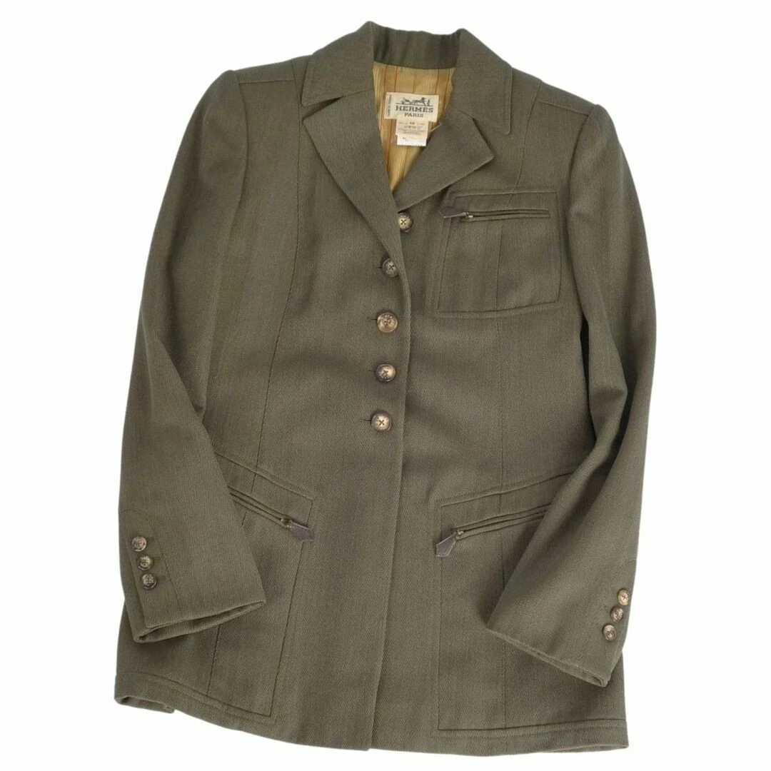 HERMÈS Hermes giacca vintage sartoriale capospalla lana donna 40 (M usata MOLO 0