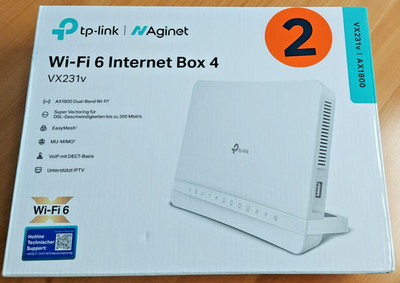 TP-Link VX231v WiFi6 DSLRouter VDSL2 300Mbit AX1800 GigabitPorts DE