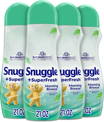 Snuggle Superfresh in Wash Scent Booster, 21 Oz, Pack of 4, Morning Breeze, Laun