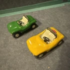 Set Of Two Vintage Tonka Mini Tonka DUNE BUGGY Green 1960s Pressed Steel 3 3/4"