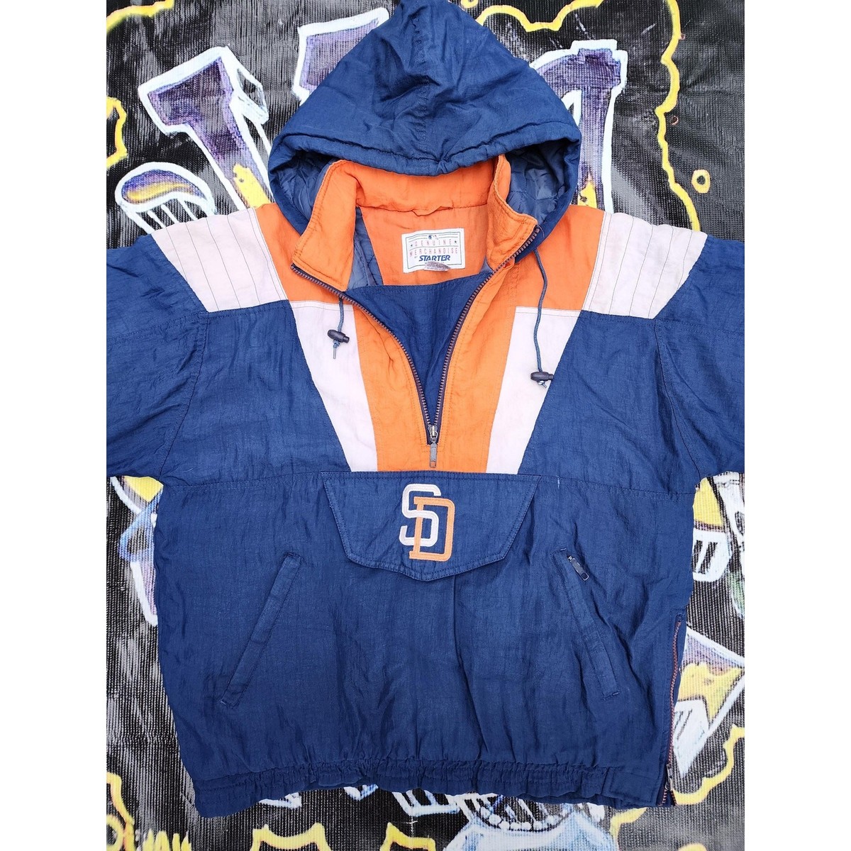 Rare!!! Vintage 90s San Diego Padres Starter Pouch Jacket Color